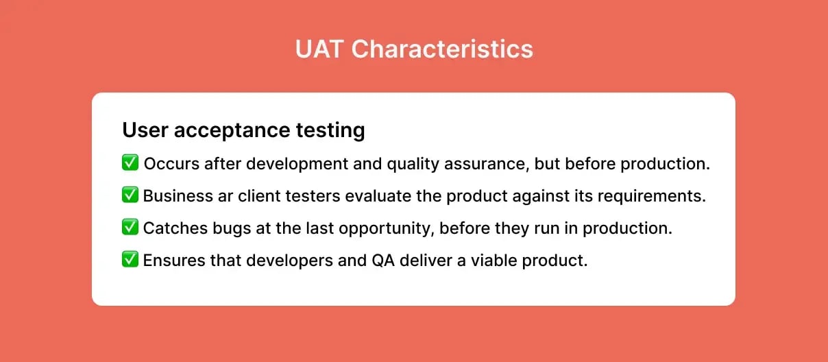 uat-characteristics